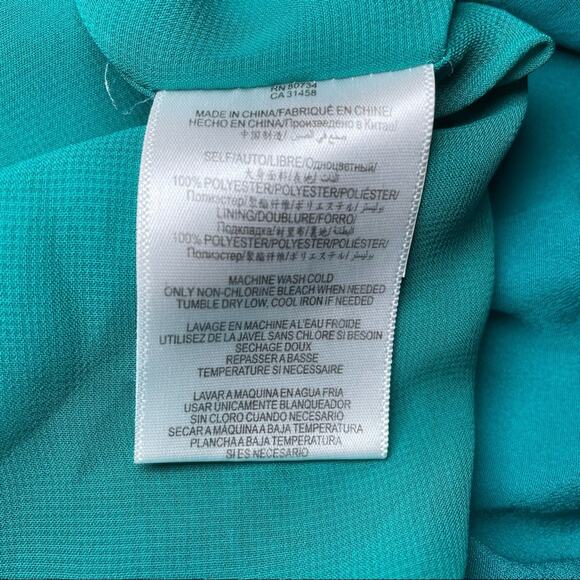 BCBG Y2K VINTAGE RETRO CUTOUT TEAL OPEN BACK TULIP SKIRT DRESS SUNDRESS- XS - Picture 5 of 6